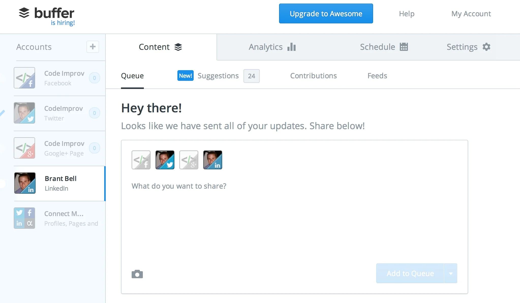 Buffer's UI